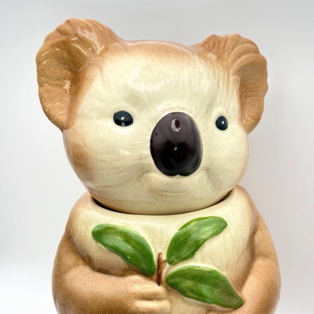 Vintage Metlox Poppytrail Koala Bear Cookie Jar Eucalyptus California Pottery - Picture 2 of 12